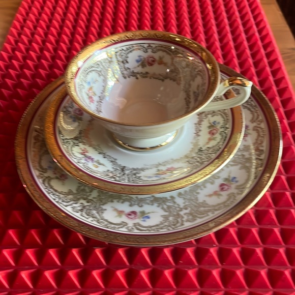 BEAUTIFUL ANTIQUE SELTMANN  3 PIECE  TEACUP AND SAUCER
